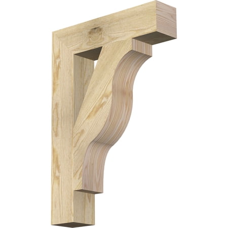 Ekena Millwork 4"W x 18"D x 26"H Funston Block Rough Sawn Bracket, Douglas Fir