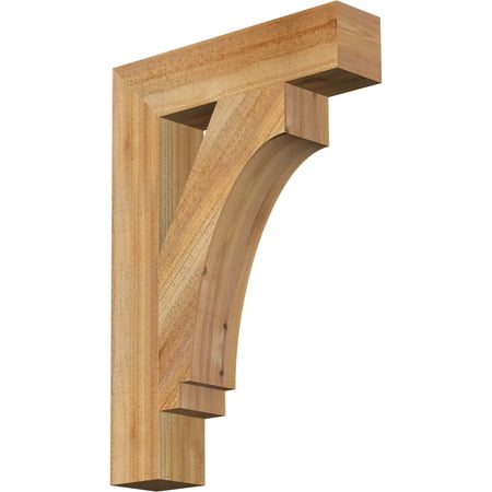 Ekena Millwork 4"W x 18"D x 26"H Imperial Block Rough Sawn Bracket, Western Red Cedar