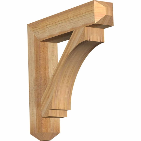 Ekena Millwork 4"W x 18"D x 26"H Imperial Craftsman Rough Sawn Bracket, Western Red Cedar