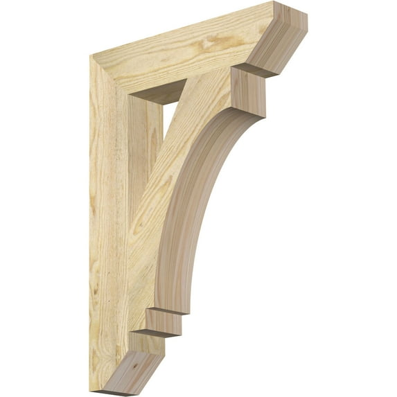 Ekena Millwork 4"W x 18"D x 26"H Imperial Slat Rough Sawn Bracket, Douglas Fir