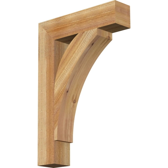 Ekena Millwork 4"W x 18"D x 26"H Thorton Block Rough Sawn Bracket, Western Red Cedar