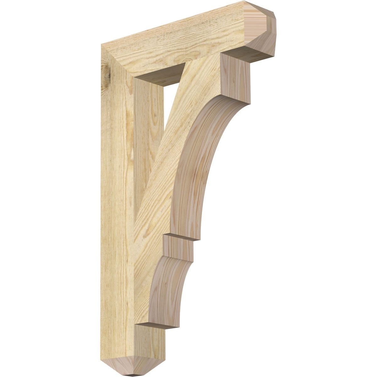 Ekena Millwork 4"W x 18"D x 30"H Balboa Craftsman Rough Sawn Bracket, Douglas Fir