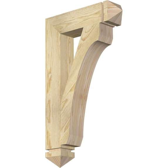 Ekena Millwork 4"W x 18"D x 30"H Legacy Arts & Crafts Rough Sawn Bracket, Douglas Fir
