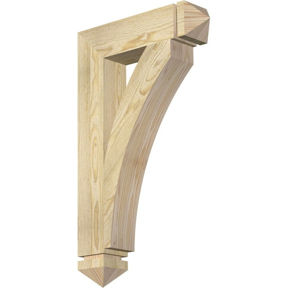 Ekena Millwork 4"W x 18"D x 30"H Thorton Arts & Crafts Rough Sawn Bracket, Douglas Fir