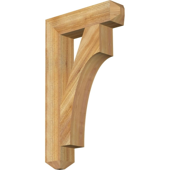 Ekena Millwork 4"W x 18"D x 30"H Westlake Craftsman Rough Sawn Bracket, Western Red Cedar