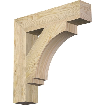 Ekena Millwork 4"W x 20"D x 20"H Imperial Block Rough Sawn Bracket, Douglas Fir