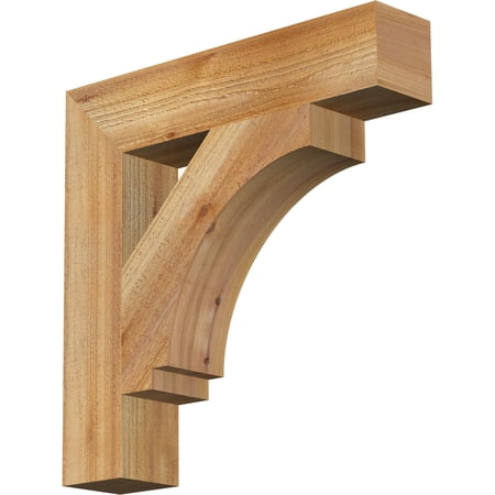 Ekena Millwork 4"W x 20"D x 20"H Imperial Block Rough Sawn Bracket, Western Red Cedar