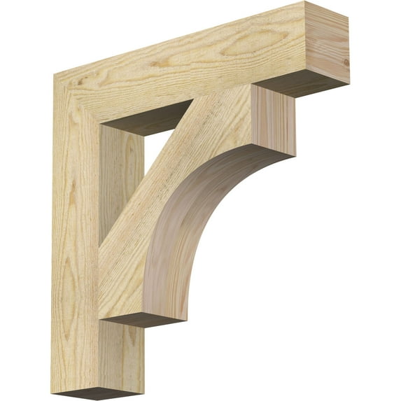 Ekena Millwork 4"W x 20"D x 20"H Westlake Block Rough Sawn Bracket, Douglas Fir