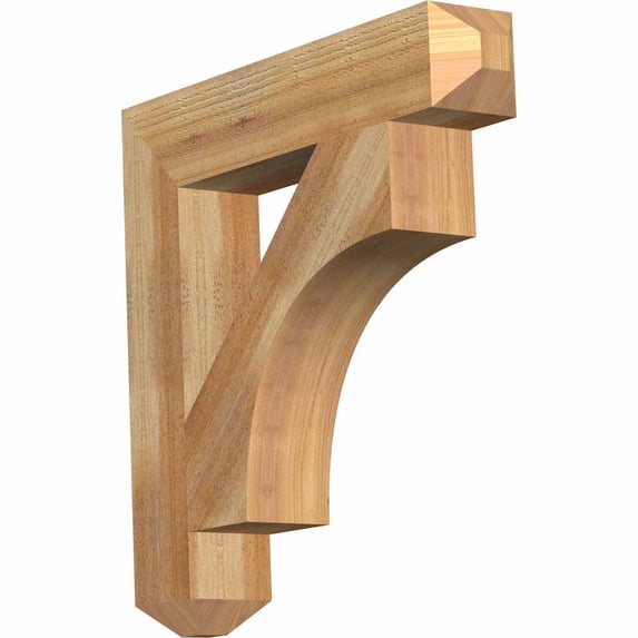 Ekena Millwork 4"W x 20"D x 20"H Westlake Craftsman Rough Sawn Bracket, Western Red Cedar