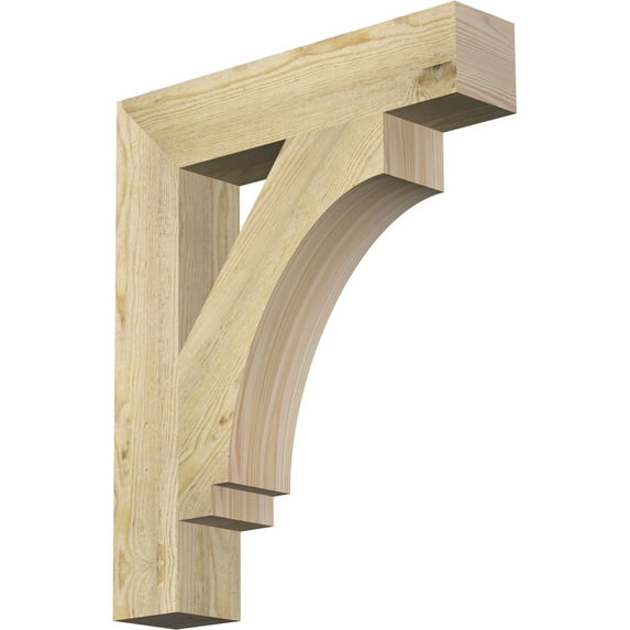 Ekena Millwork 4"W x 20"D x 24"H Imperial Block Rough Sawn Bracket, Douglas Fir