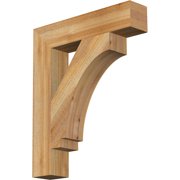 Ekena Millwork 4"W x 20"D x 24"H Imperial Block Rough Sawn Bracket, Western Red Cedar