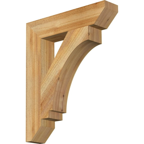 Ekena Millwork 4"W x 20"D x 24"H Imperial Slat Rough Sawn Bracket, Western Red Cedar