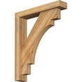 thumbnail image 1 of Ekena Millwork 4"W x 20"D x 24"H Merced Block Rough Sawn Bracket w/ Offset Brace, Western Red Cedar, 1 of 25