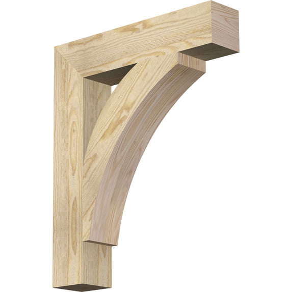 Ekena Millwork 4"W x 20"D x 24"H Thorton Block Rough Sawn Bracket, Douglas Fir