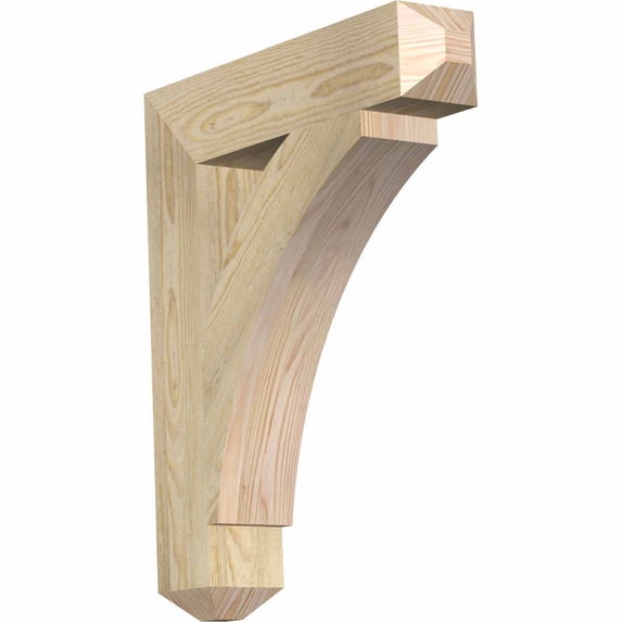 Ekena Millwork 4"W x 20"D x 24"H Thorton Craftsman Rough Sawn Bracket, Douglas Fir