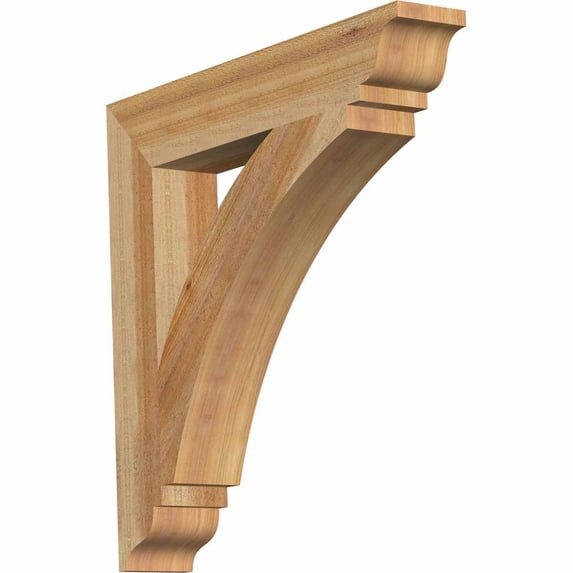 Ekena Millwork 4"W x 20"D x 24"H Thorton Traditional Rough Sawn Bracket, Western Red Cedar