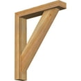 thumbnail image 1 of Ekena Millwork 4"W x 20"D x 24"H Traditional Block Rough Sawn Bracket w/ Offset Brace, Western Red Cedar, 1 of 25