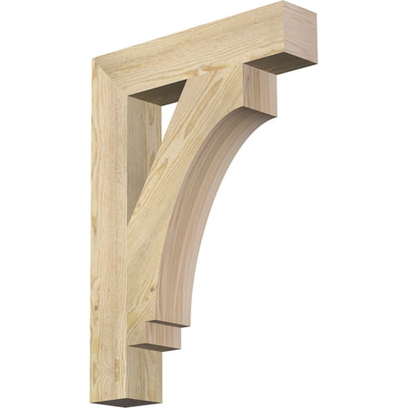 Ekena Millwork 4"W x 20"D x 28"H Imperial Block Rough Sawn Bracket, Douglas Fir