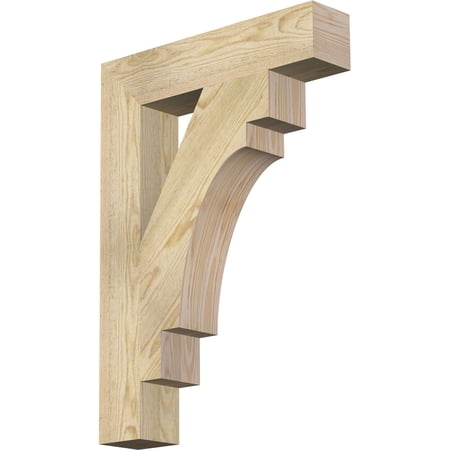 Ekena Millwork 4"W x 20"D x 28"H Merced Block Rough Sawn Bracket, Douglas Fir