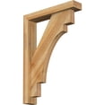 thumbnail image 1 of Ekena Millwork 4"W x 20"D x 28"H Merced Block Rough Sawn Bracket w/ Offset Brace, Western Red Cedar, 1 of 25