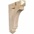 thumbnail image 1 of Ekena Millwork 4"W x 20"D x 28"H Olympic Arts & Crafts Rough Sawn Bracket, Western Red Cedar, 1 of 4