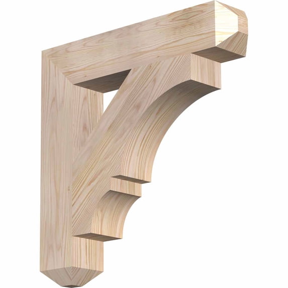 Ekena Millwork 4"W x 20"D x 28"H Westlake Traditional Rough Sawn Bracket, Western Red Cedar