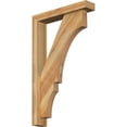 thumbnail image 1 of Ekena Millwork 4"W x 20"D x 32"H Balboa Block Rough Sawn Bracket w/ Offset Brace, Western Red Cedar, 1 of 25