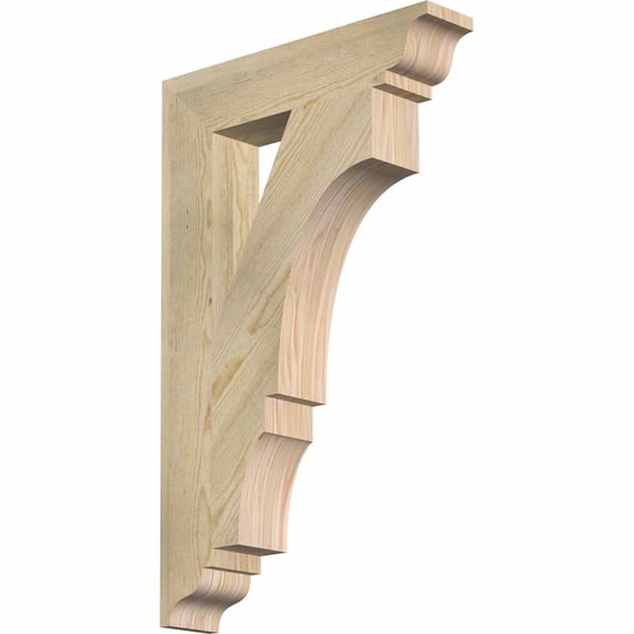 Ekena Millwork 4"W x 20"D x 32"H Balboa Traditional Rough Sawn Bracket, Douglas Fir