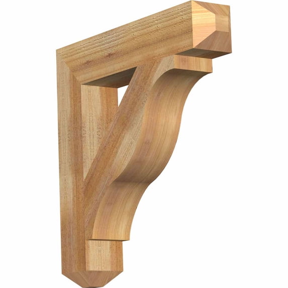 Ekena Millwork 4"W x 20"D x 32"H Funston Craftsman Rough Sawn Bracket, Western Red Cedar