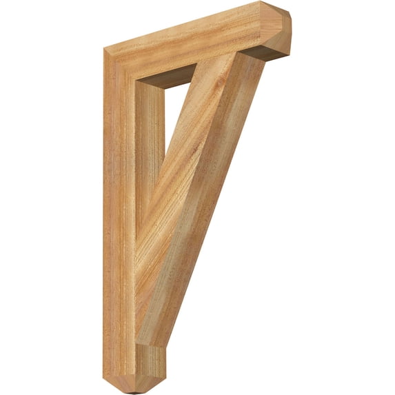 Ekena Millwork 4"W x 20"D x 32"H Traditional Craftsman Rough Sawn Bracket, Western Red Cedar