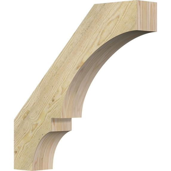Ekena Millwork 4"W x 22"D x 22"H Balboa Rough Sawn Knee Brace, Douglas Fir