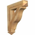 thumbnail image 1 of Ekena Millwork 4"W x 22"D x 22"H Funston Arts & Crafts Rough Sawn Bracket, Western Red Cedar, 1 of 13