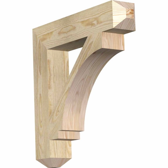 Ekena Millwork 4"W x 22"D x 22"H Imperial Craftsman Rough Sawn Bracket, Douglas Fir
