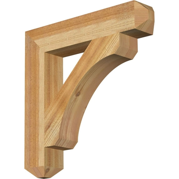 Ekena Millwork 4"W x 22"D x 22"H Legacy Craftsman Rough Sawn Bracket, Western Red Cedar