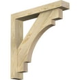 thumbnail image 1 of Ekena Millwork 4"W x 22"D x 22"H Merced Block Rough Sawn Bracket w/ Offset Brace, Douglas Fir, 1 of 25