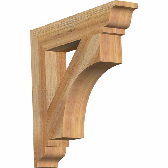 Ekena Millwork 4"W x 22"D x 22"H Westlake Traditional Rough Sawn Bracket, Western Red Cedar
