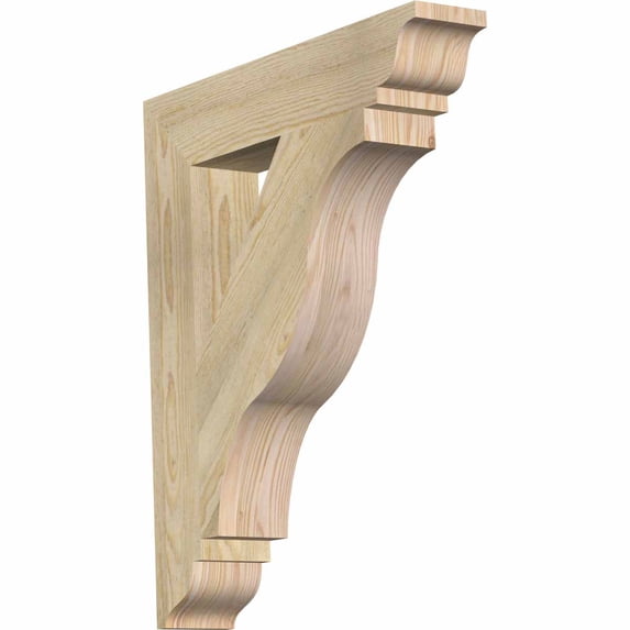 Ekena Millwork 4"W x 22"D x 26"H Funston Traditional Rough Sawn Bracket, Douglas Fir