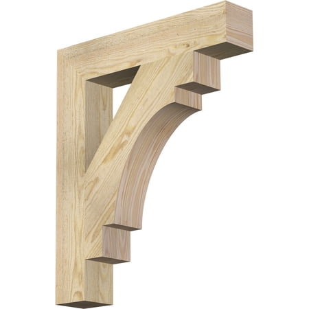Ekena Millwork 4"W x 22"D x 26"H Merced Block Rough Sawn Bracket, Douglas Fir