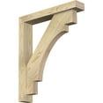 thumbnail image 1 of Ekena Millwork 4"W x 22"D x 26"H Merced Block Rough Sawn Bracket w/ Offset Brace, Douglas Fir, 1 of 25