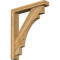 thumbnail image 1 of Ekena Millwork 4"W x 22"D x 26"H Merced Block Rough Sawn Bracket w/ Offset Brace, Western Red Cedar, 1 of 25