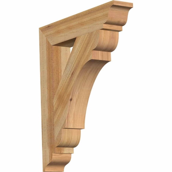 Ekena Millwork 4"W x 22"D x 26"H Olympic Traditional Rough Sawn Bracket, Western Red Cedar