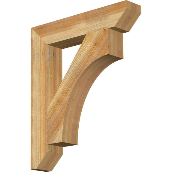 Ekena Millwork 4"W x 22"D x 26"H Westlake Slat Rough Sawn Bracket, Western Red Cedar