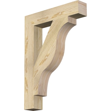 Ekena Millwork 4"W x 22"D x 30"H Funston Block Rough Sawn Bracket, Douglas Fir