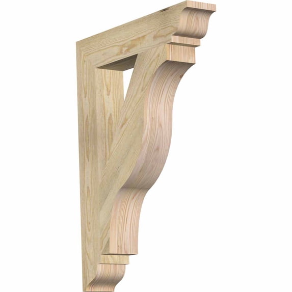 Ekena Millwork 4"W x 22"D x 30"H Funston Traditional Rough Sawn Bracket, Douglas Fir