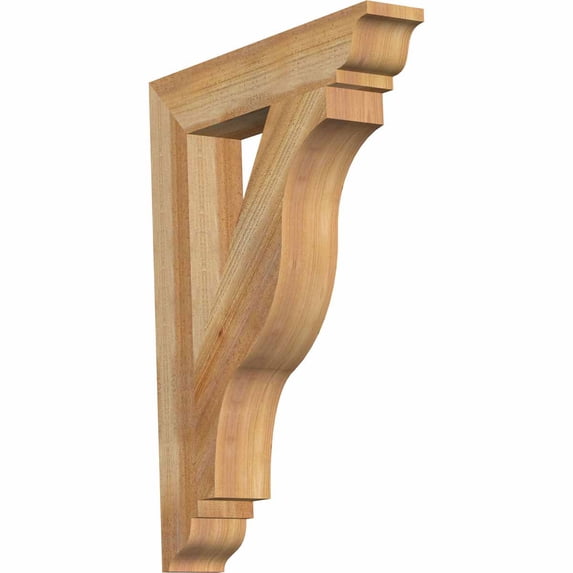 Ekena Millwork 4"W x 22"D x 30"H Funston Traditional Rough Sawn Bracket, Western Red Cedar