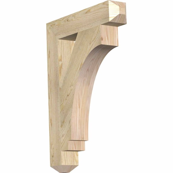 Ekena Millwork 4"W x 22"D x 30"H Imperial Craftsman Rough Sawn Bracket, Douglas Fir
