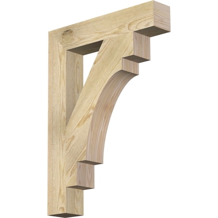 Ekena Millwork 4"W x 22"D x 30"H Merced Block Rough Sawn Bracket, Douglas Fir