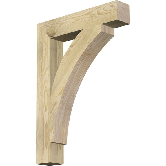 Ekena Millwork 4"W x 22"D x 30"H Thorton Block Rough Sawn Bracket, Douglas Fir