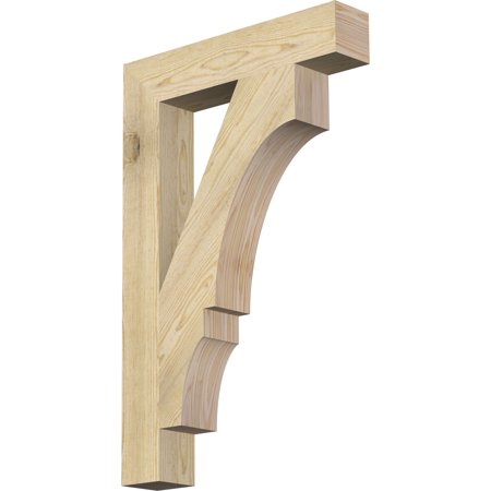 Ekena Millwork 4"W x 22"D x 34"H Balboa Block Rough Sawn Bracket, Douglas Fir