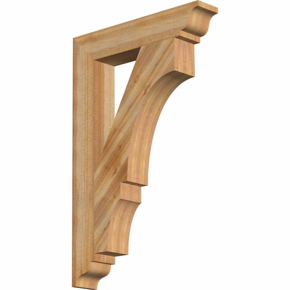 Ekena Millwork 4"W x 22"D x 34"H Balboa Traditional Rough Sawn Bracket, Western Red Cedar